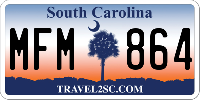 SC license plate MFM864