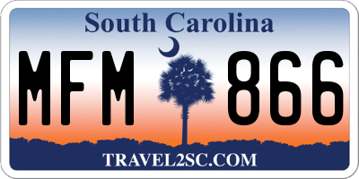 SC license plate MFM866
