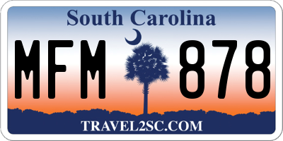 SC license plate MFM878