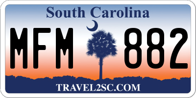 SC license plate MFM882