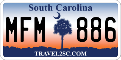 SC license plate MFM886