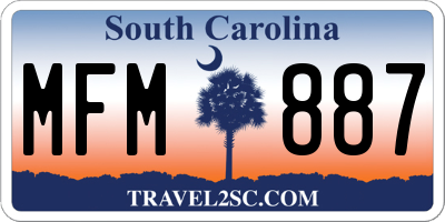 SC license plate MFM887