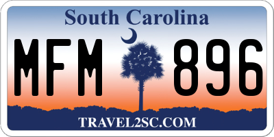 SC license plate MFM896