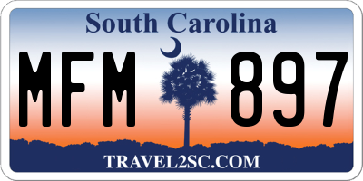 SC license plate MFM897