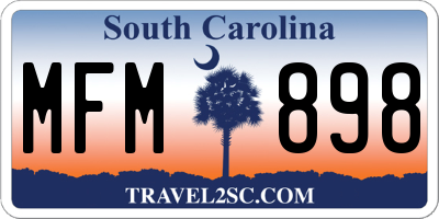 SC license plate MFM898