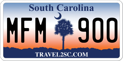 SC license plate MFM900