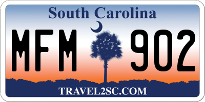 SC license plate MFM902