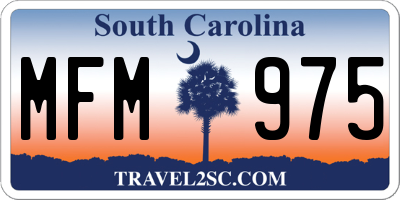 SC license plate MFM975