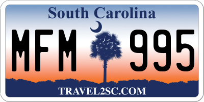 SC license plate MFM995