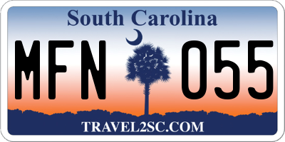 SC license plate MFN055