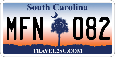 SC license plate MFN082