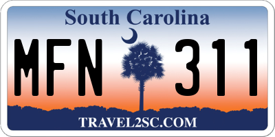 SC license plate MFN311