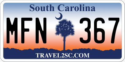 SC license plate MFN367