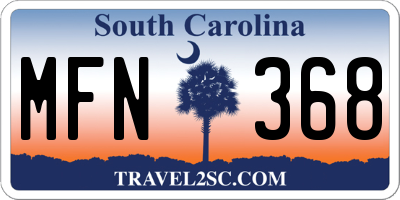 SC license plate MFN368