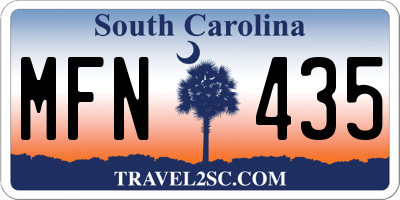 SC license plate MFN435