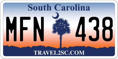 SC license plate MFN438