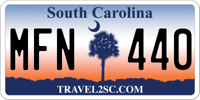 SC license plate MFN440