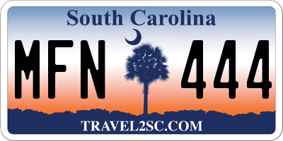 SC license plate MFN444
