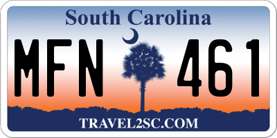 SC license plate MFN461