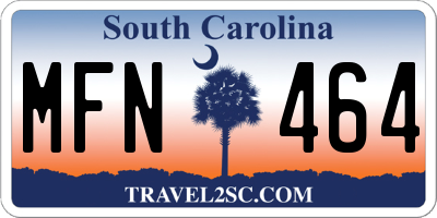 SC license plate MFN464