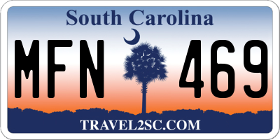 SC license plate MFN469