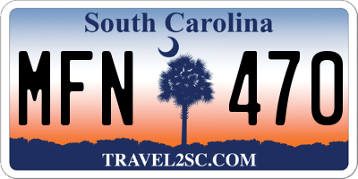 SC license plate MFN470