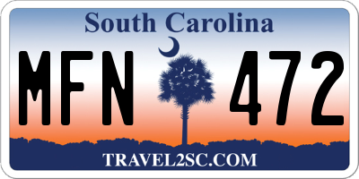 SC license plate MFN472
