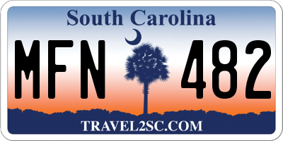 SC license plate MFN482