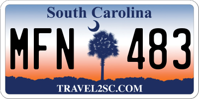 SC license plate MFN483