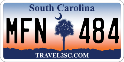 SC license plate MFN484