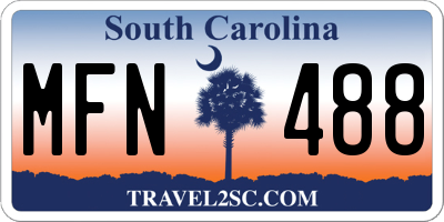 SC license plate MFN488