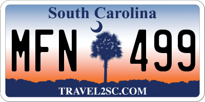SC license plate MFN499