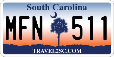 SC license plate MFN511