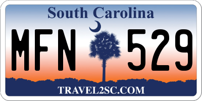 SC license plate MFN529