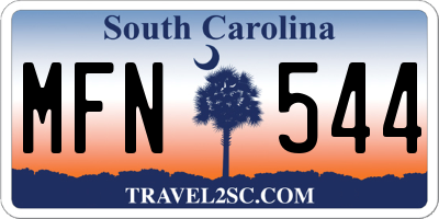 SC license plate MFN544