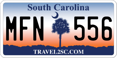 SC license plate MFN556