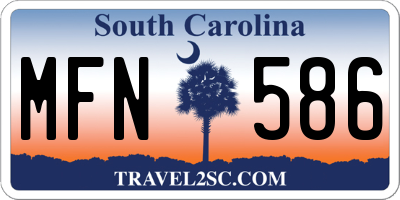 SC license plate MFN586