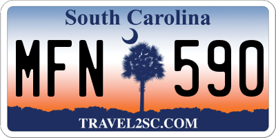 SC license plate MFN590