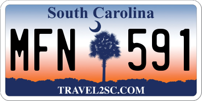 SC license plate MFN591