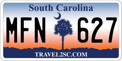 SC license plate MFN627