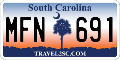 SC license plate MFN691
