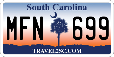 SC license plate MFN699