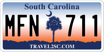 SC license plate MFN711