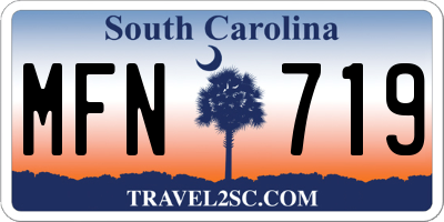SC license plate MFN719