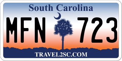 SC license plate MFN723