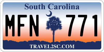 SC license plate MFN771