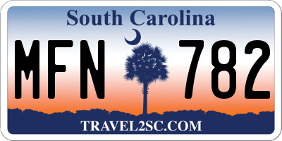 SC license plate MFN782