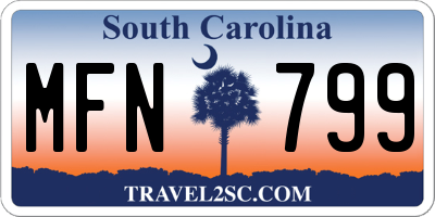 SC license plate MFN799