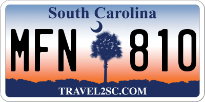 SC license plate MFN810