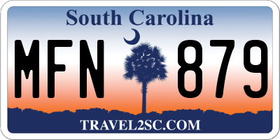 SC license plate MFN879